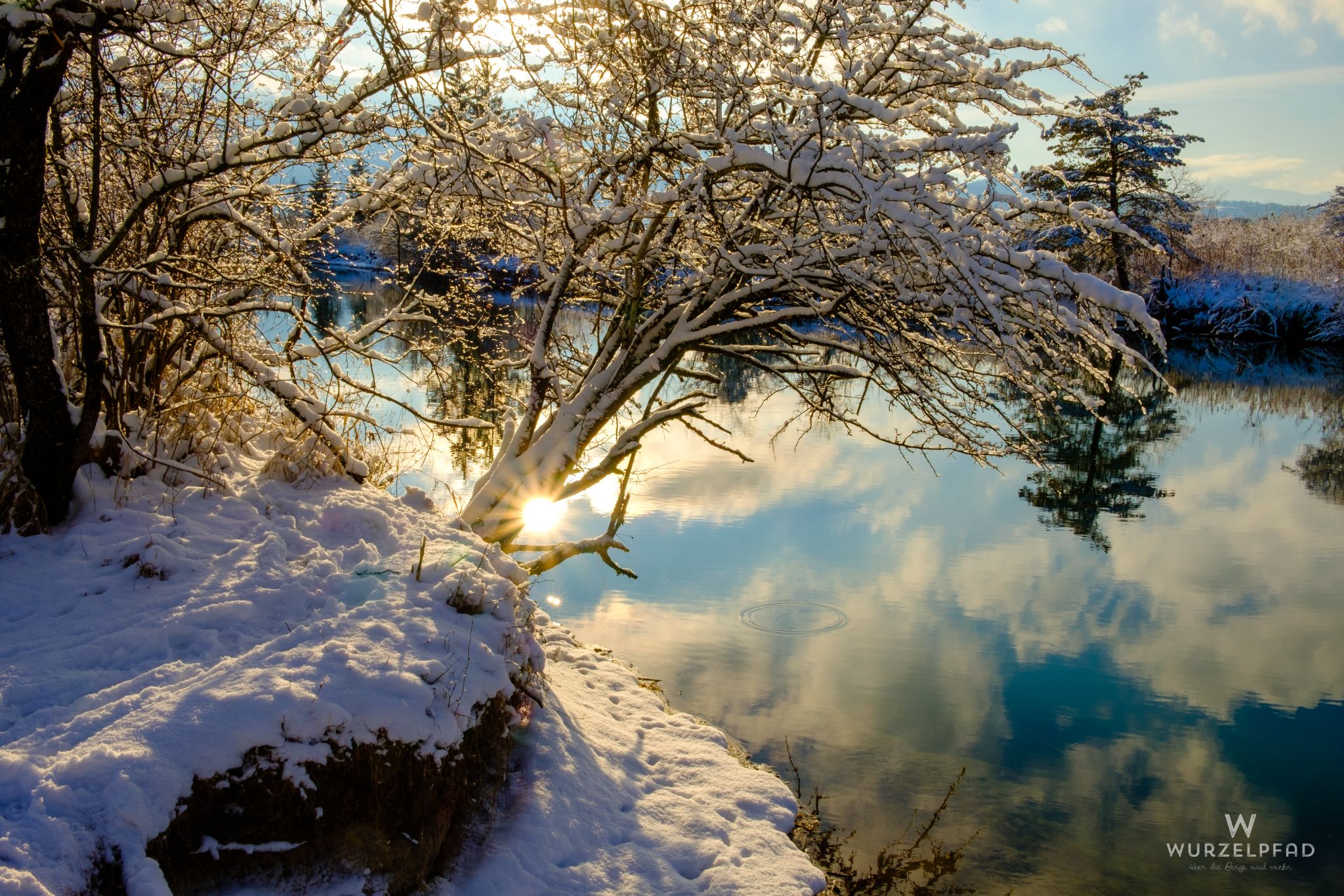 Sonne in der Loisach